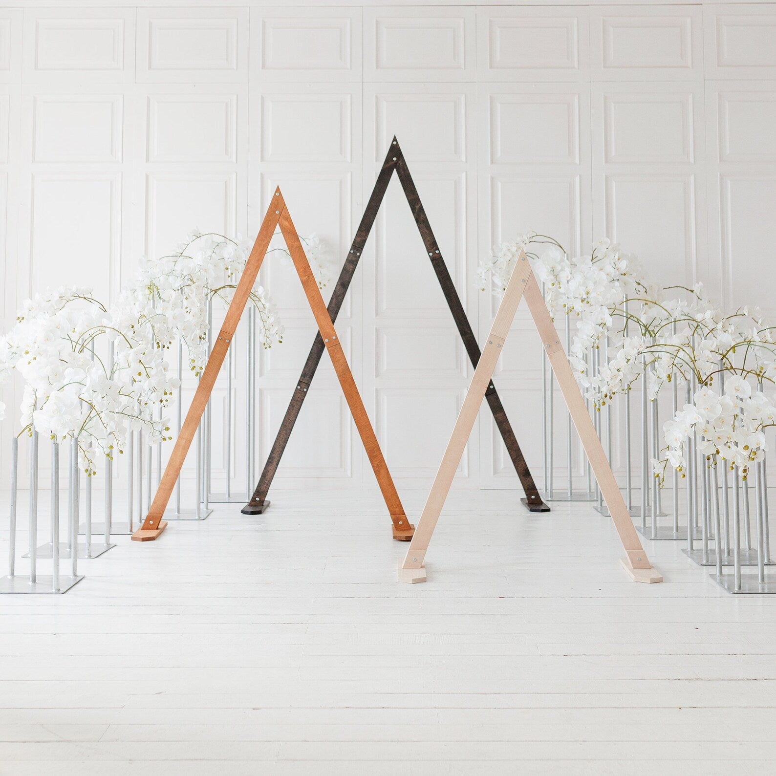 Wooden Wedding Arch: Hexagon, Triangle & Ruby-Shaped Wooden Arbor Backdrop