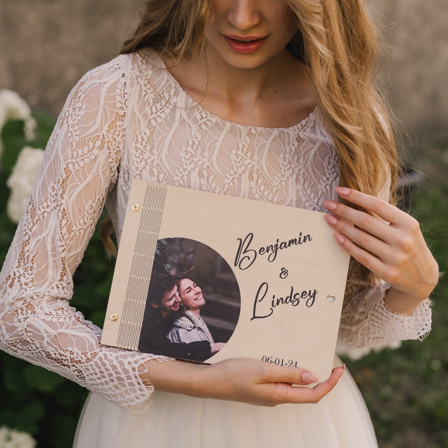 Personalized Retro Wedding Guest Book