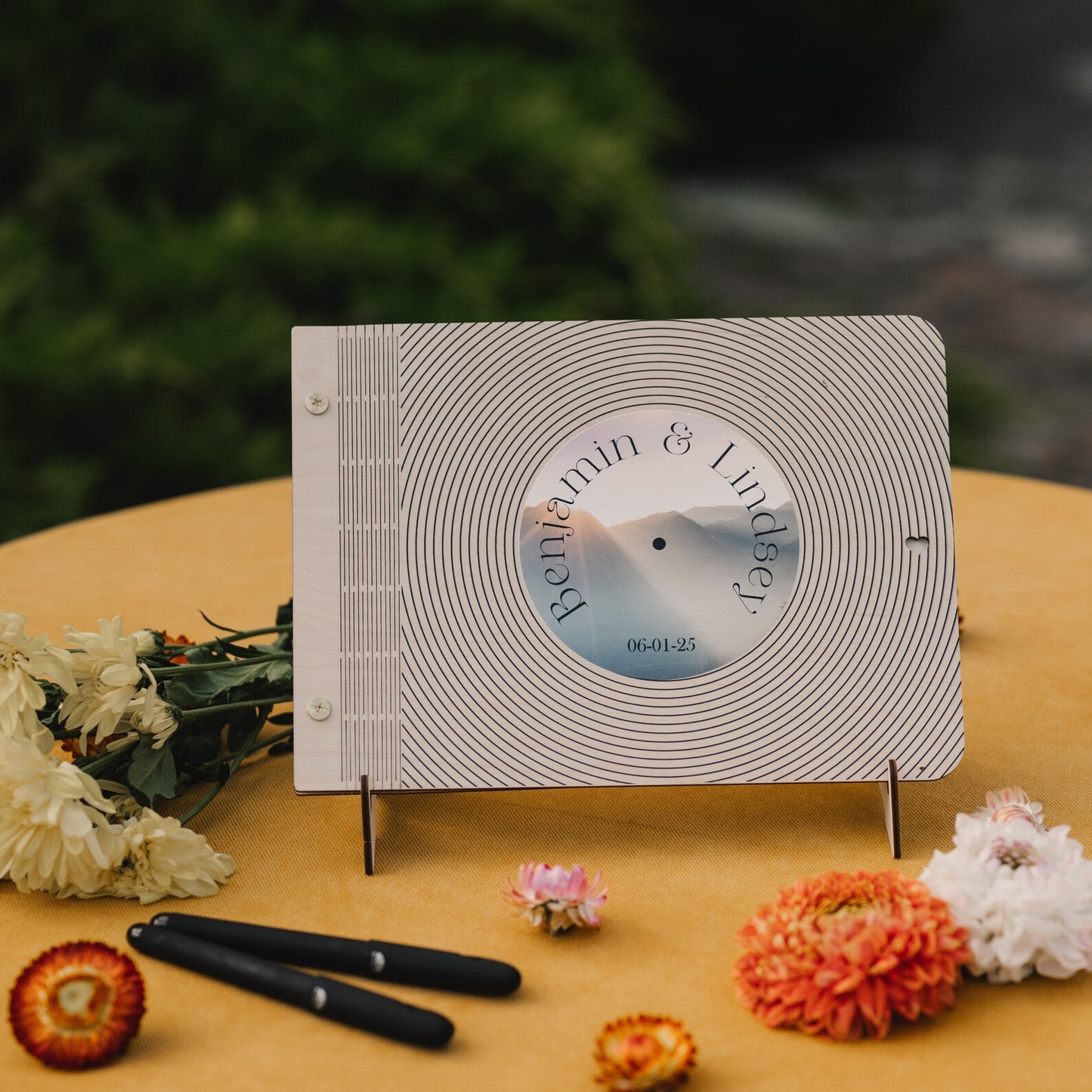 Personalized Retro Wedding Guest Book