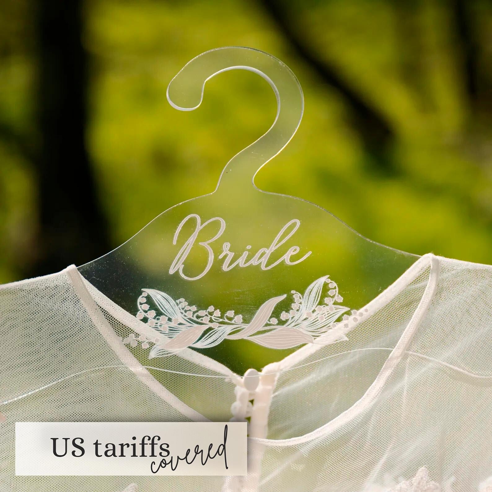 Personalized Acrylic Wedding Dress Hanger: Bride & Bridesmaids Gift