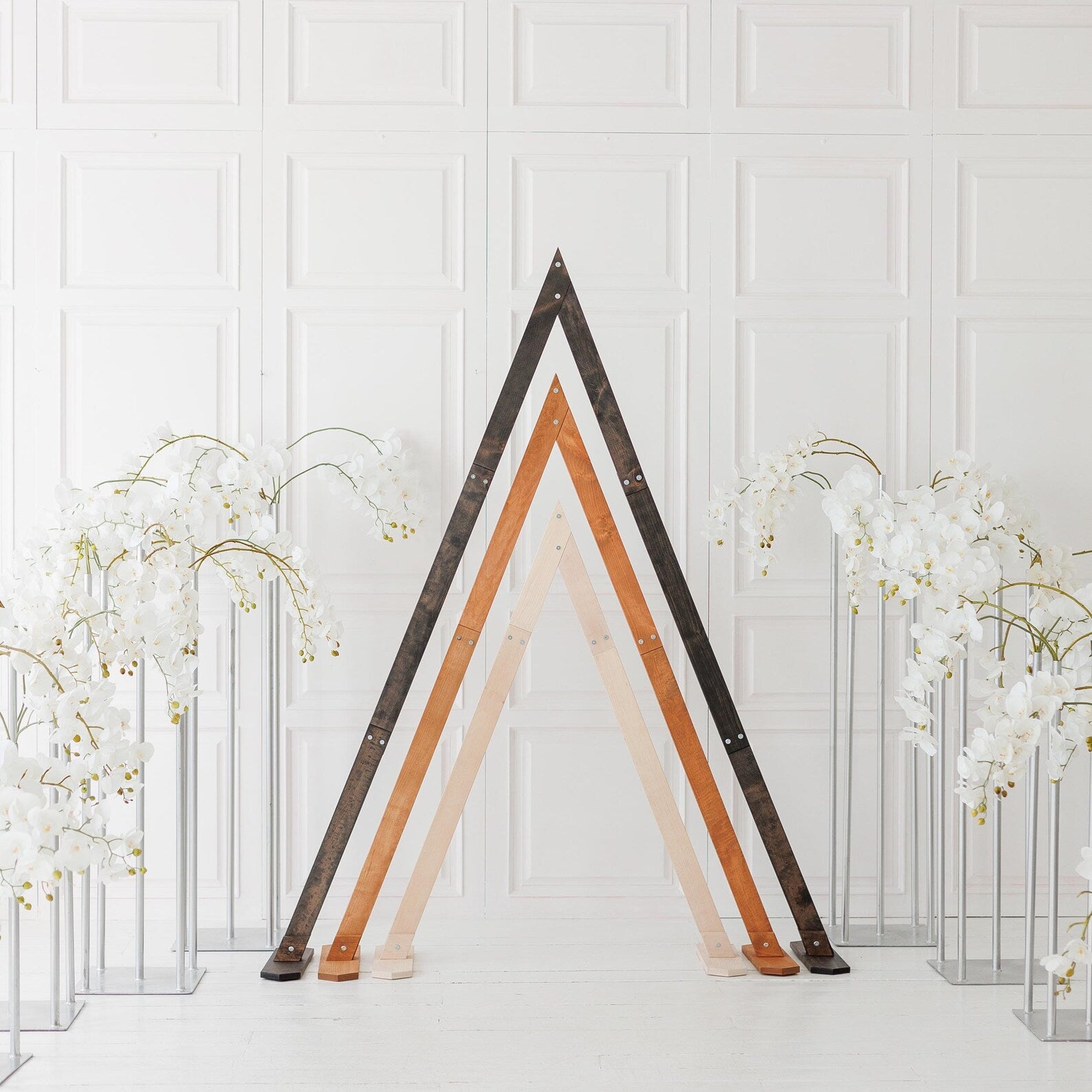 Wooden Wedding Arch: Hexagon, Triangle & Ruby-Shaped Wooden Arbor Backdrop