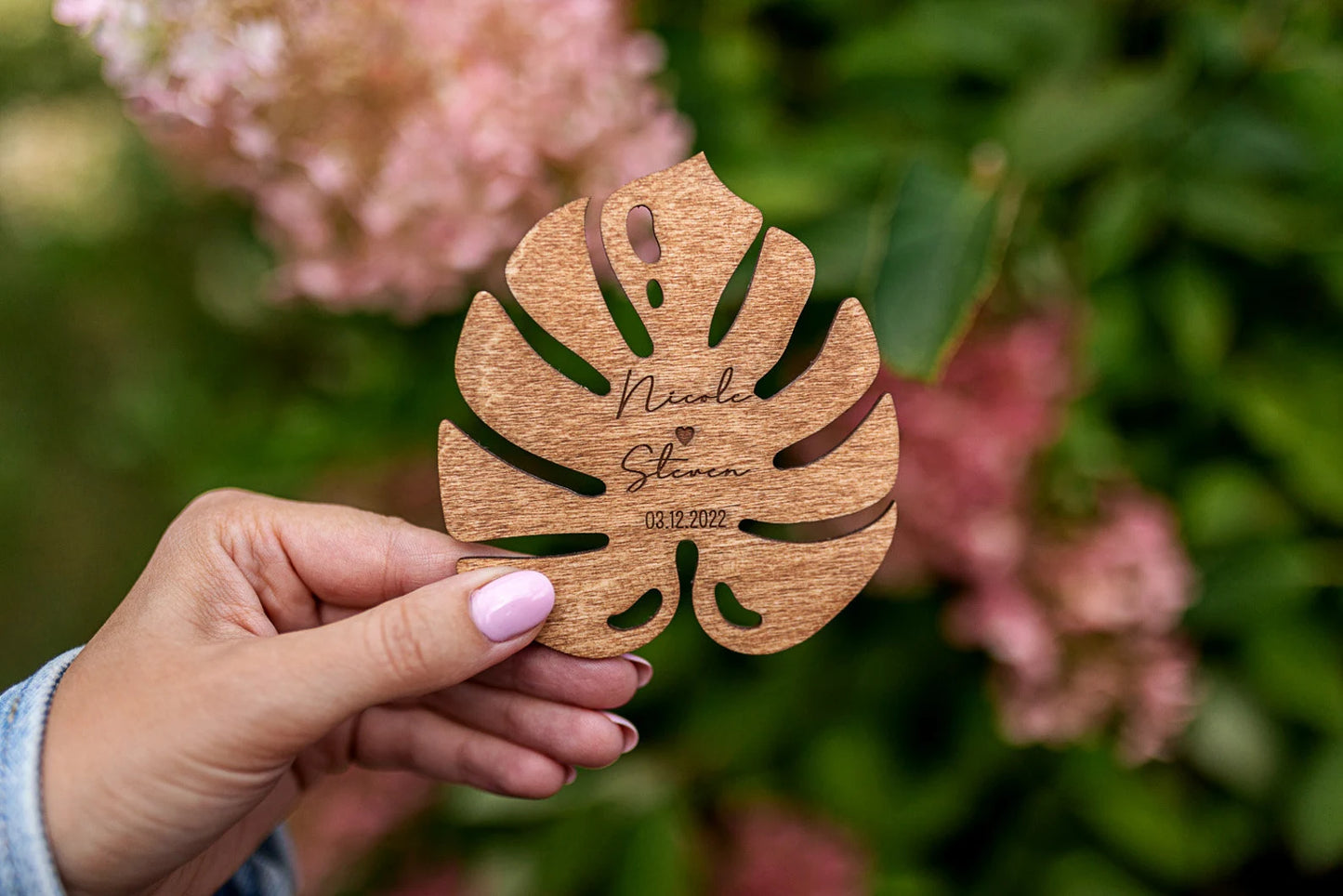 Tropical Wedding Monstera Favors