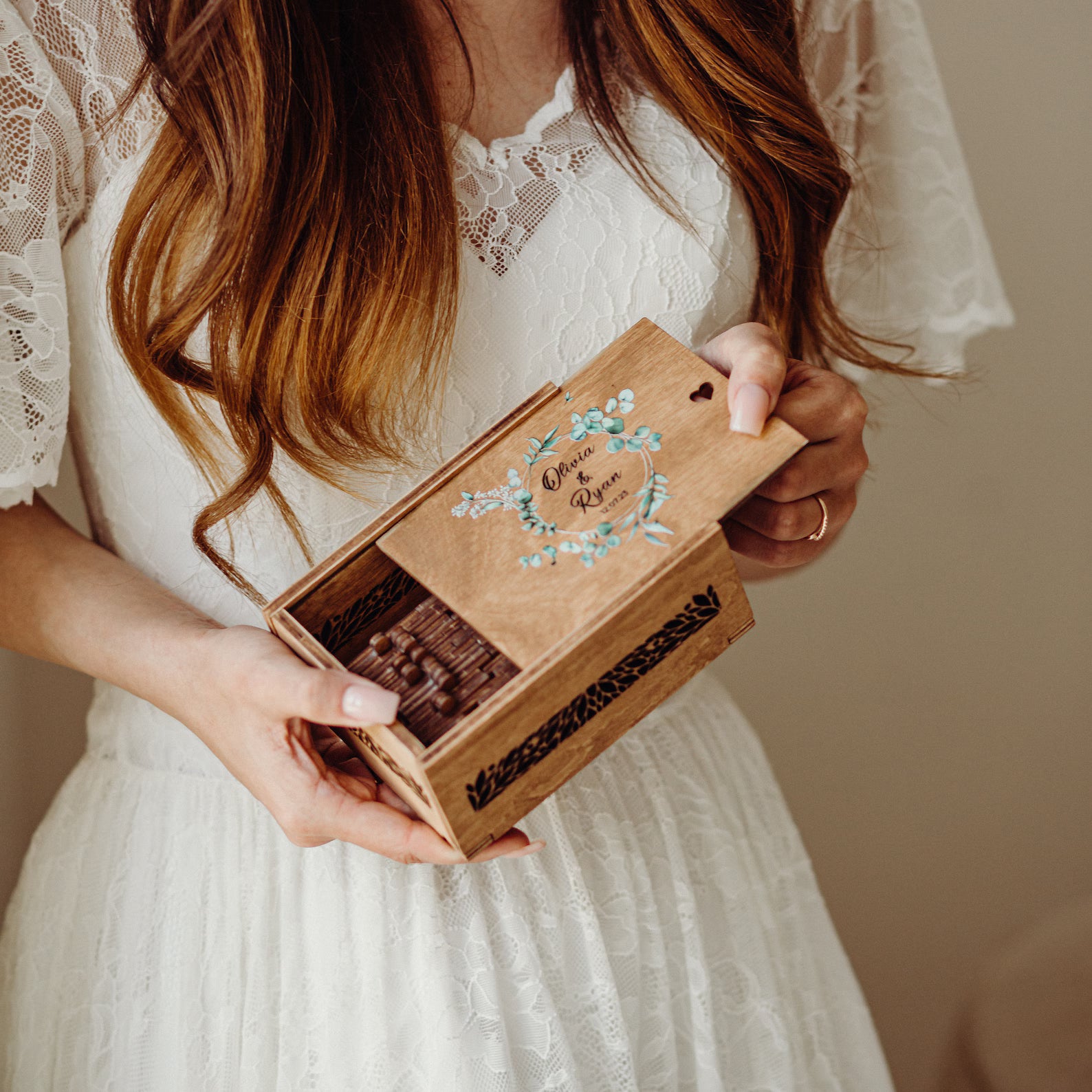 Puzzle livre d'or de mariage personnalisé avec boîte