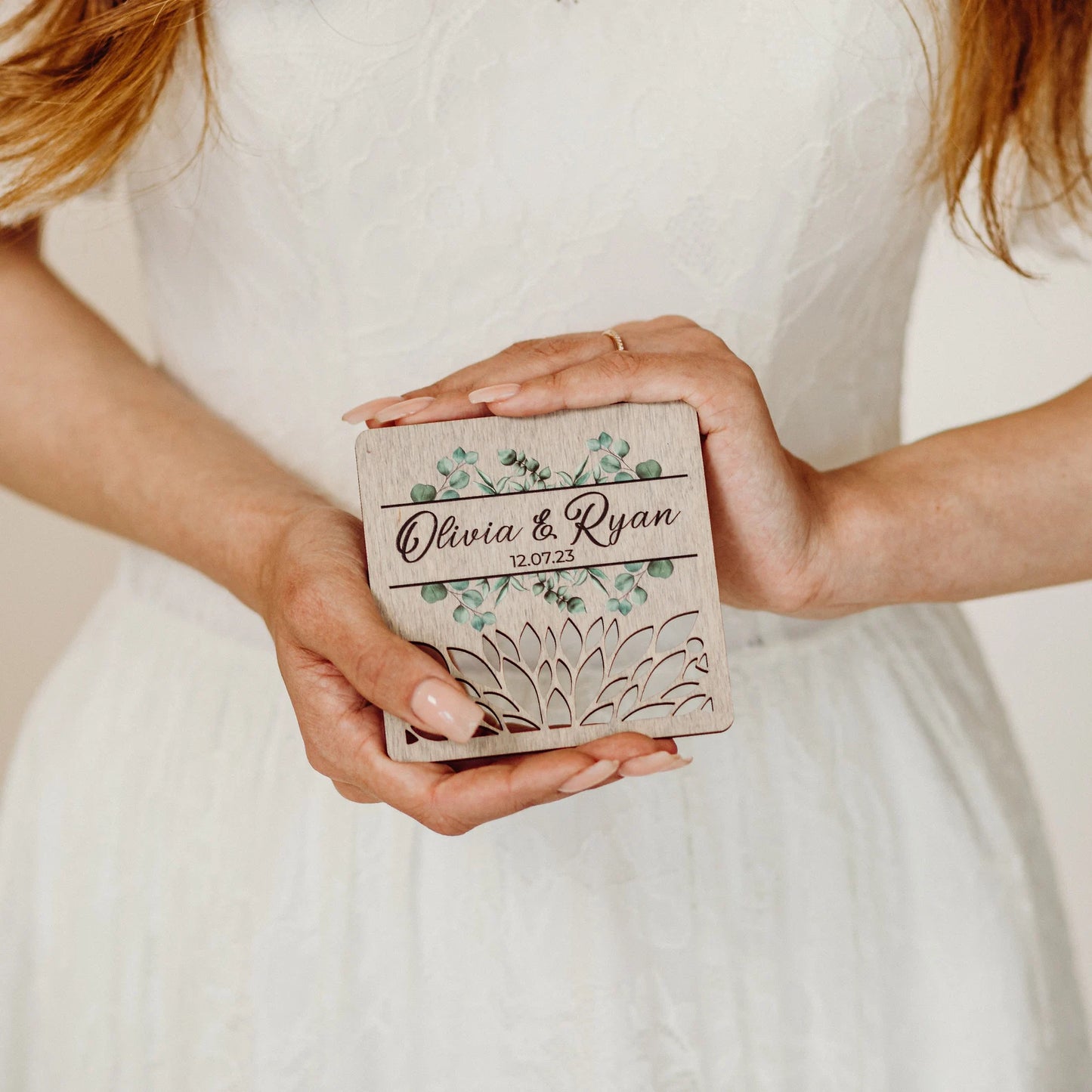 Rustic Wedding Square Coasters