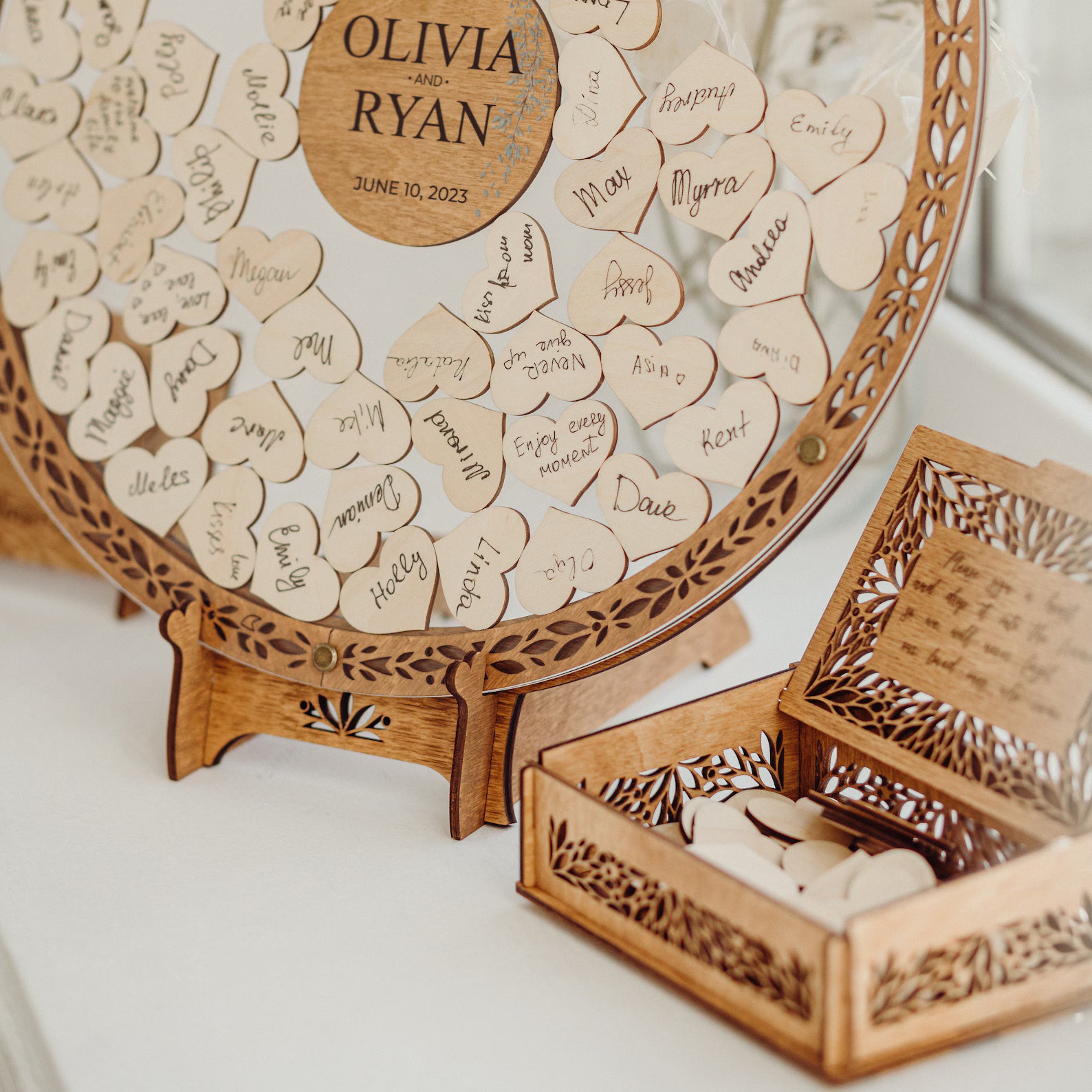 Alternative au livre d'or rustique pour mariage