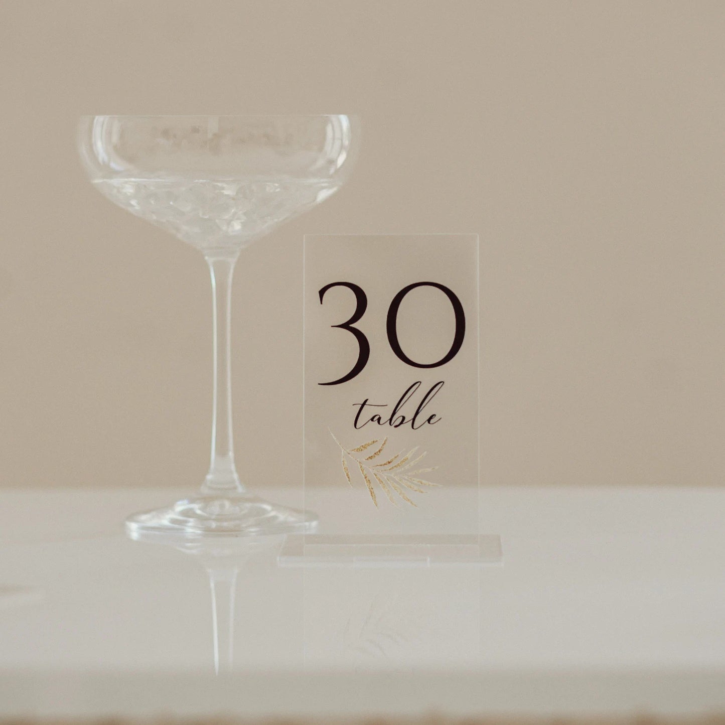Acrylic Table Numbers for Minimalist Wedding