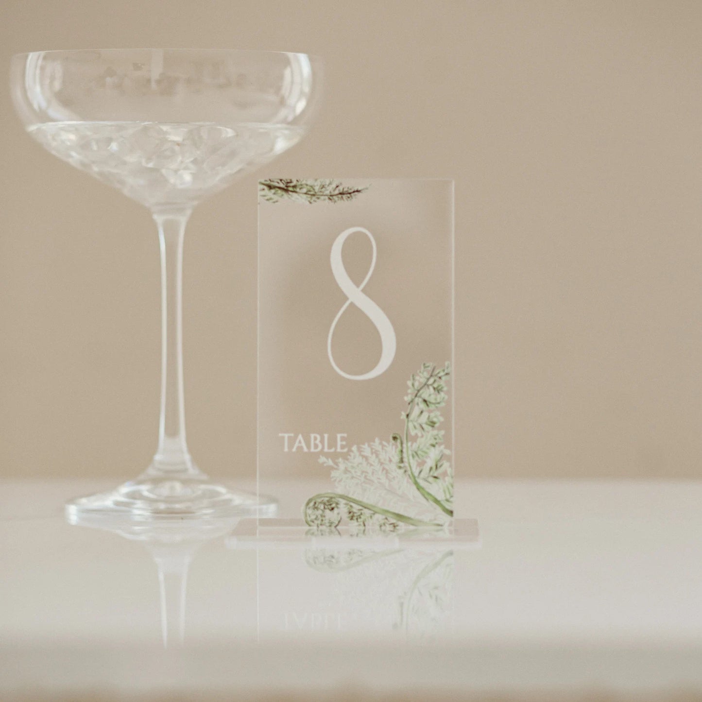 Acrylic Table Numbers for Minimalist Wedding
