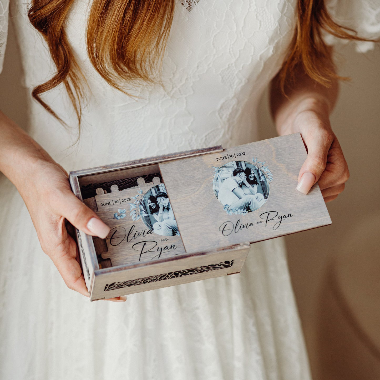 Personalized Wedding Guest Book Puzzle with Box