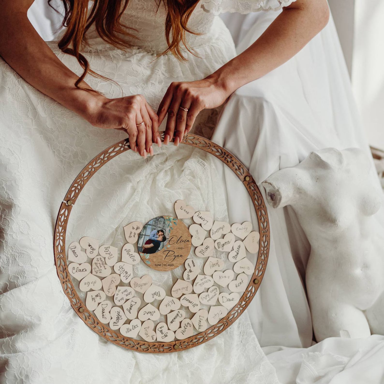Alternative au livre d'or rustique pour mariage