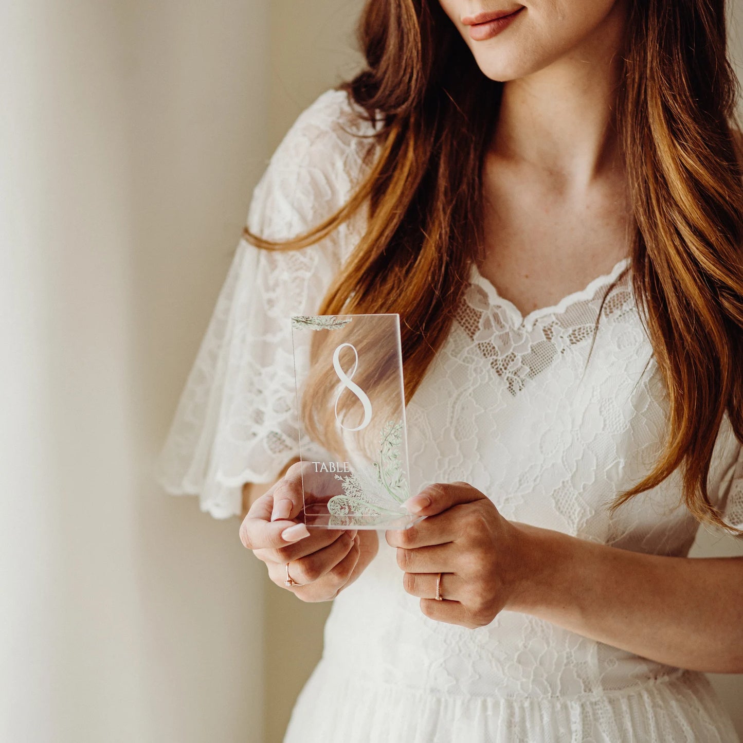Acrylic Table Numbers for Minimalist Wedding
