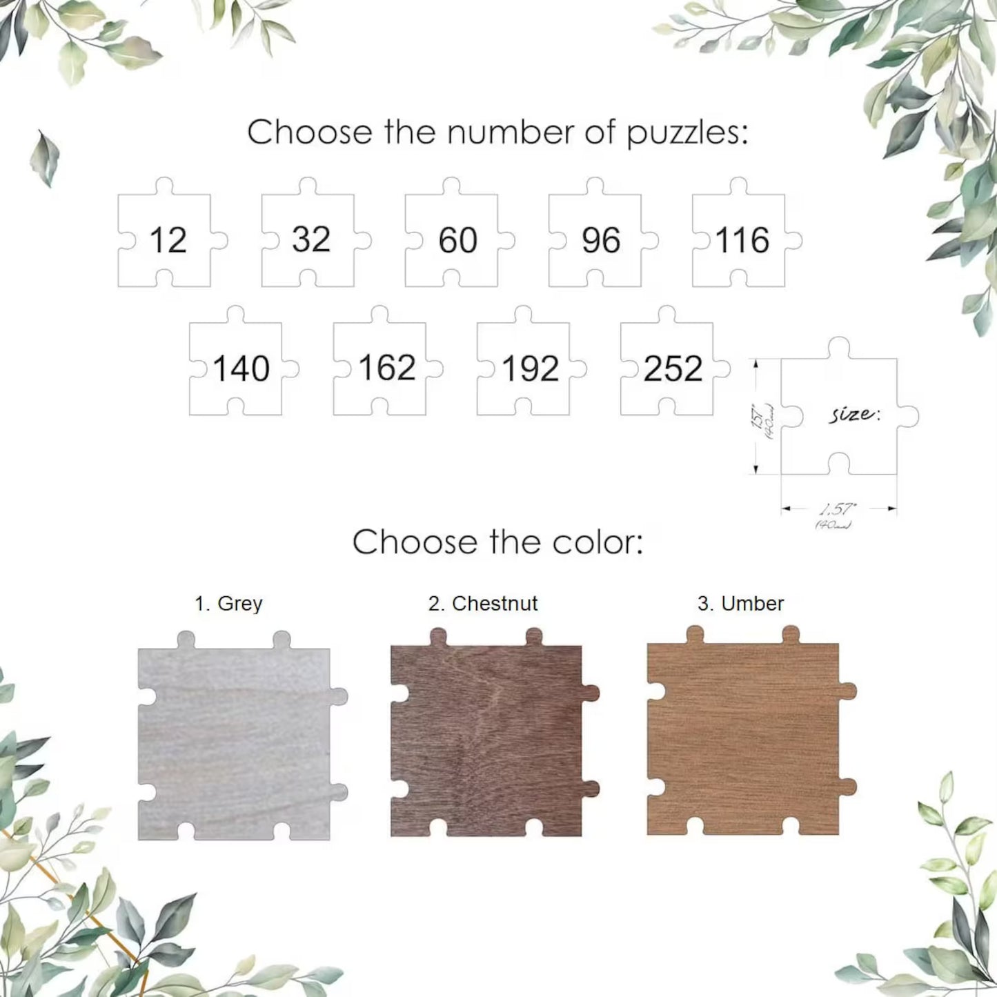 Personalized Wedding Guest Book Puzzle with Box