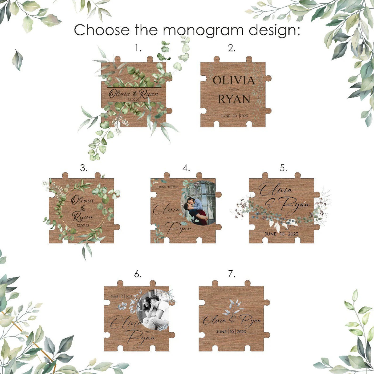 Puzzle livre d'or de mariage personnalisé avec boîte