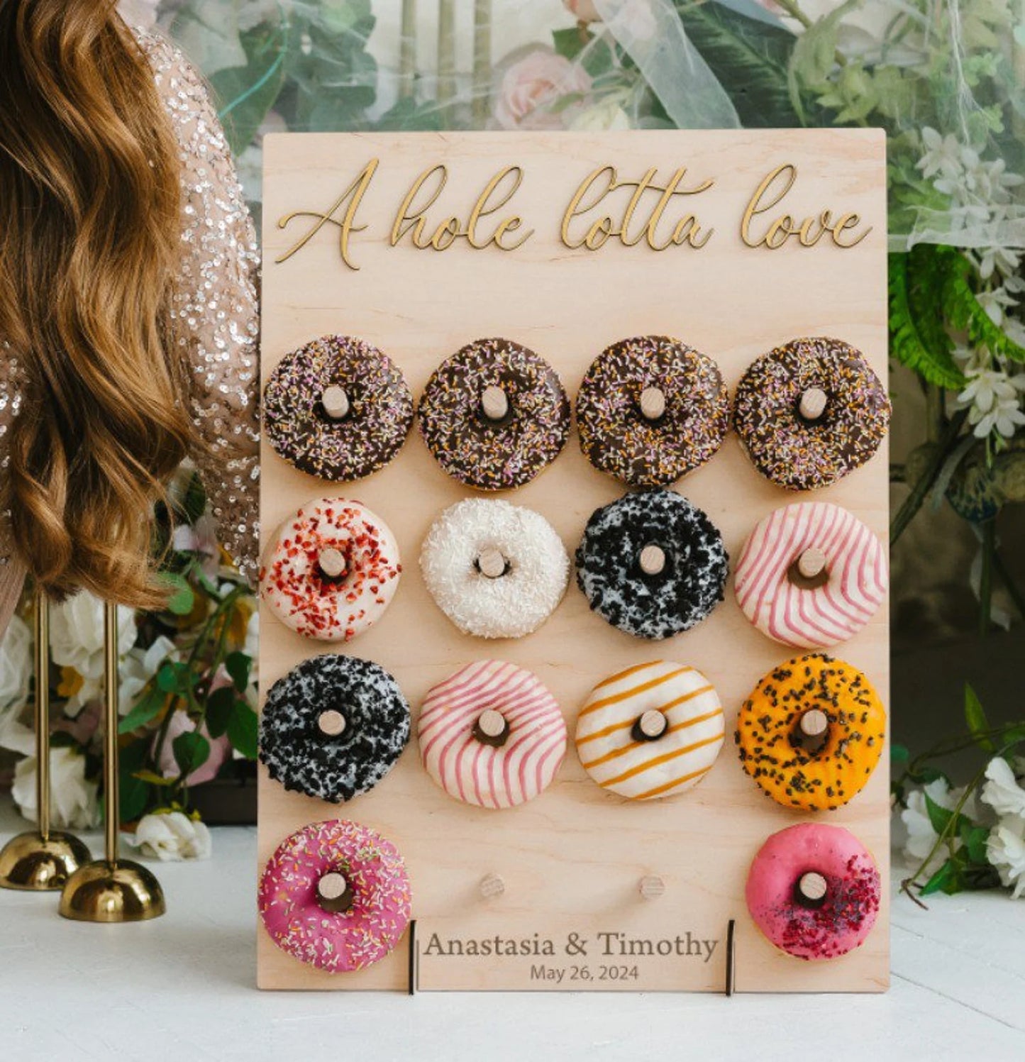 Donut Wall Display for Wedding Party