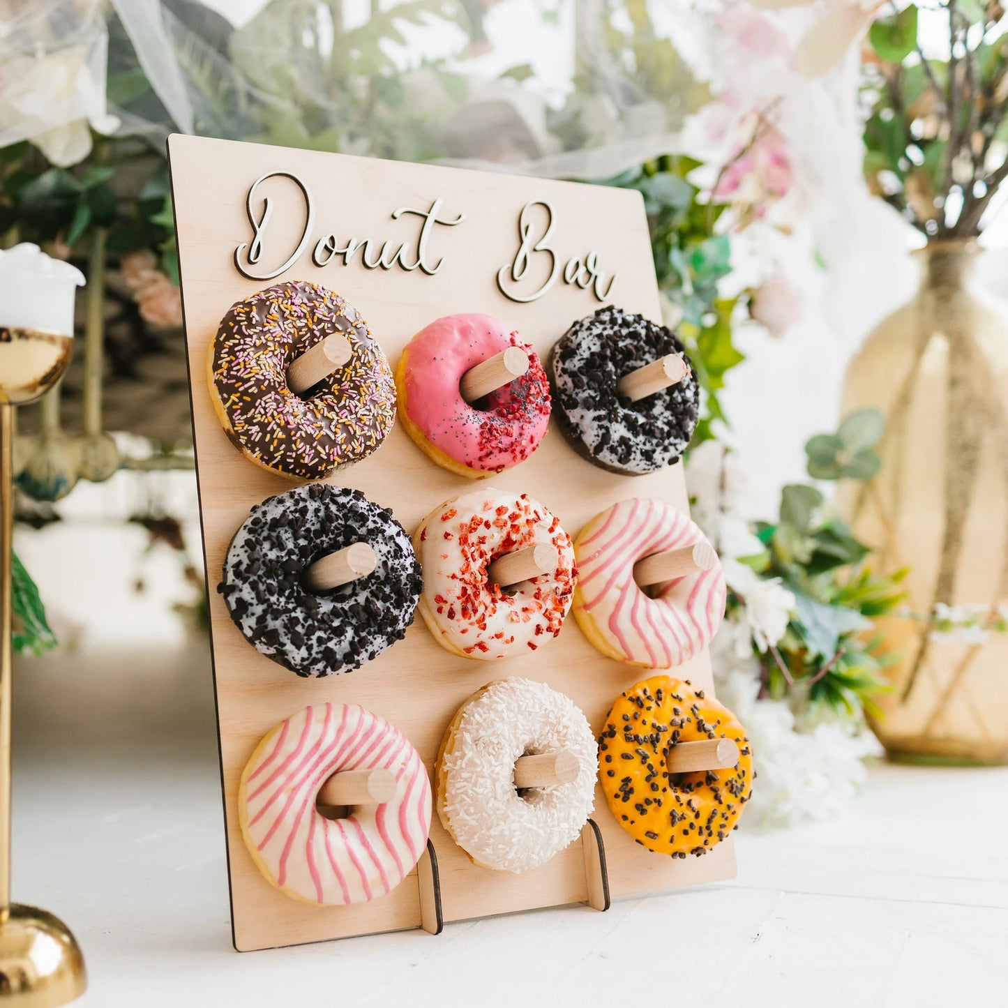 Donut Wall Display for Wedding Party