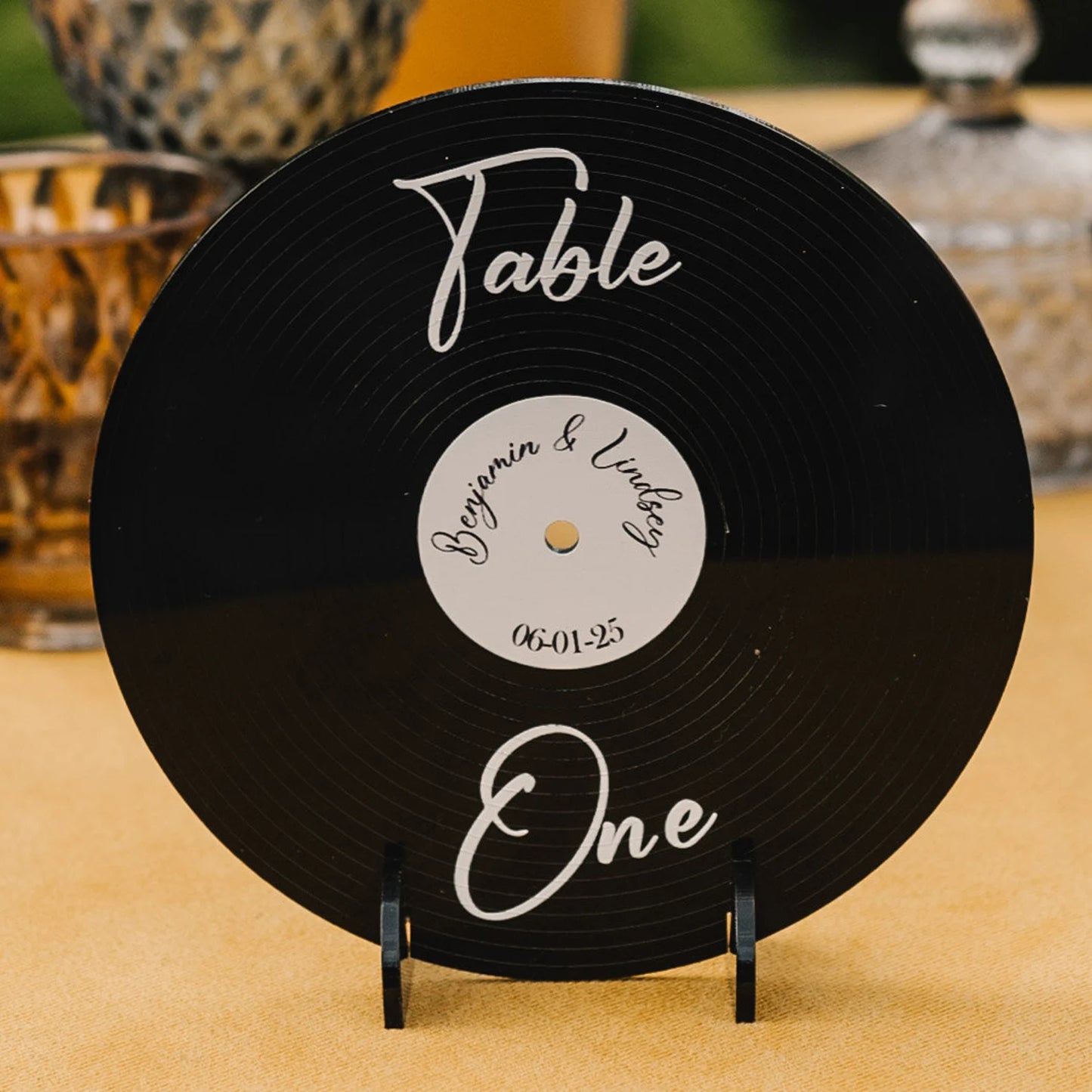 Vinyl Record Wedding Table Numbers