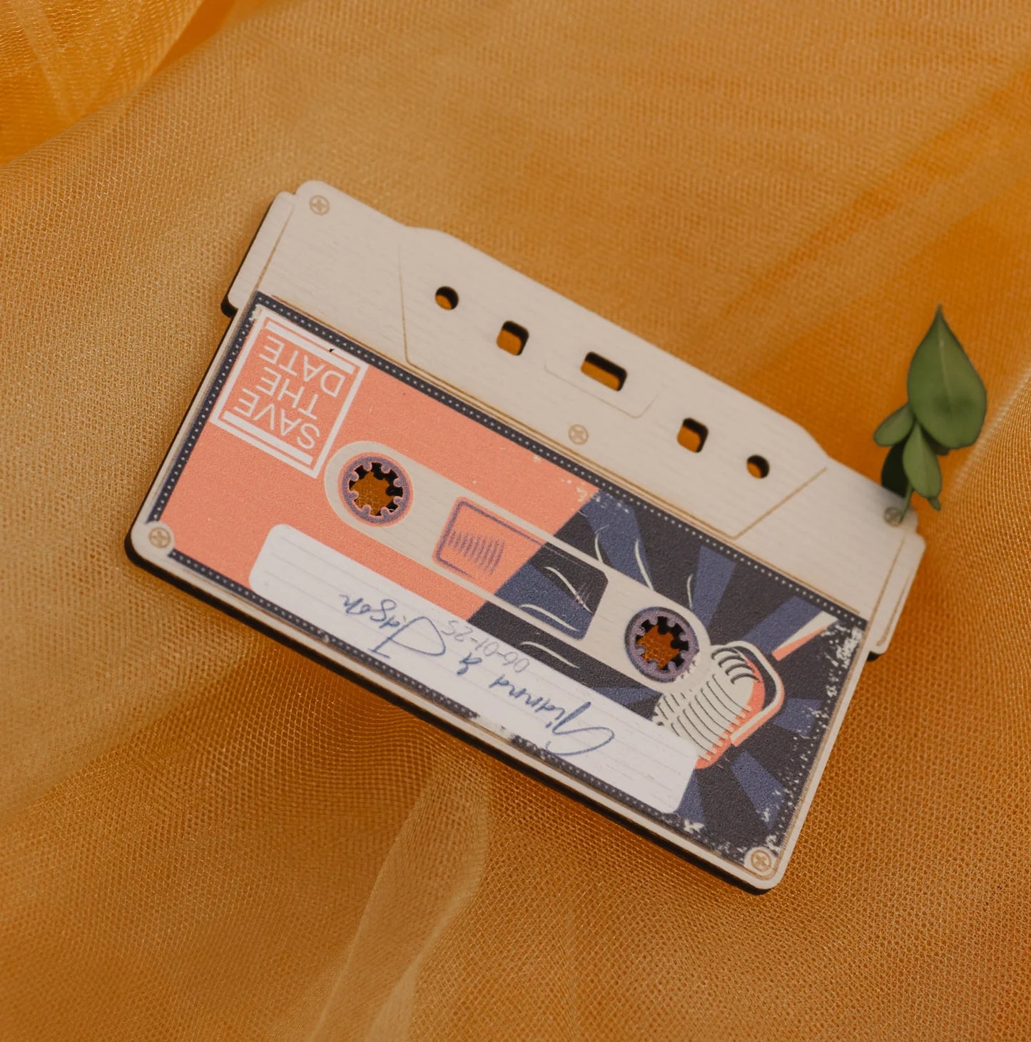 Retro Wedding Record Cassette Tape Save the Dates