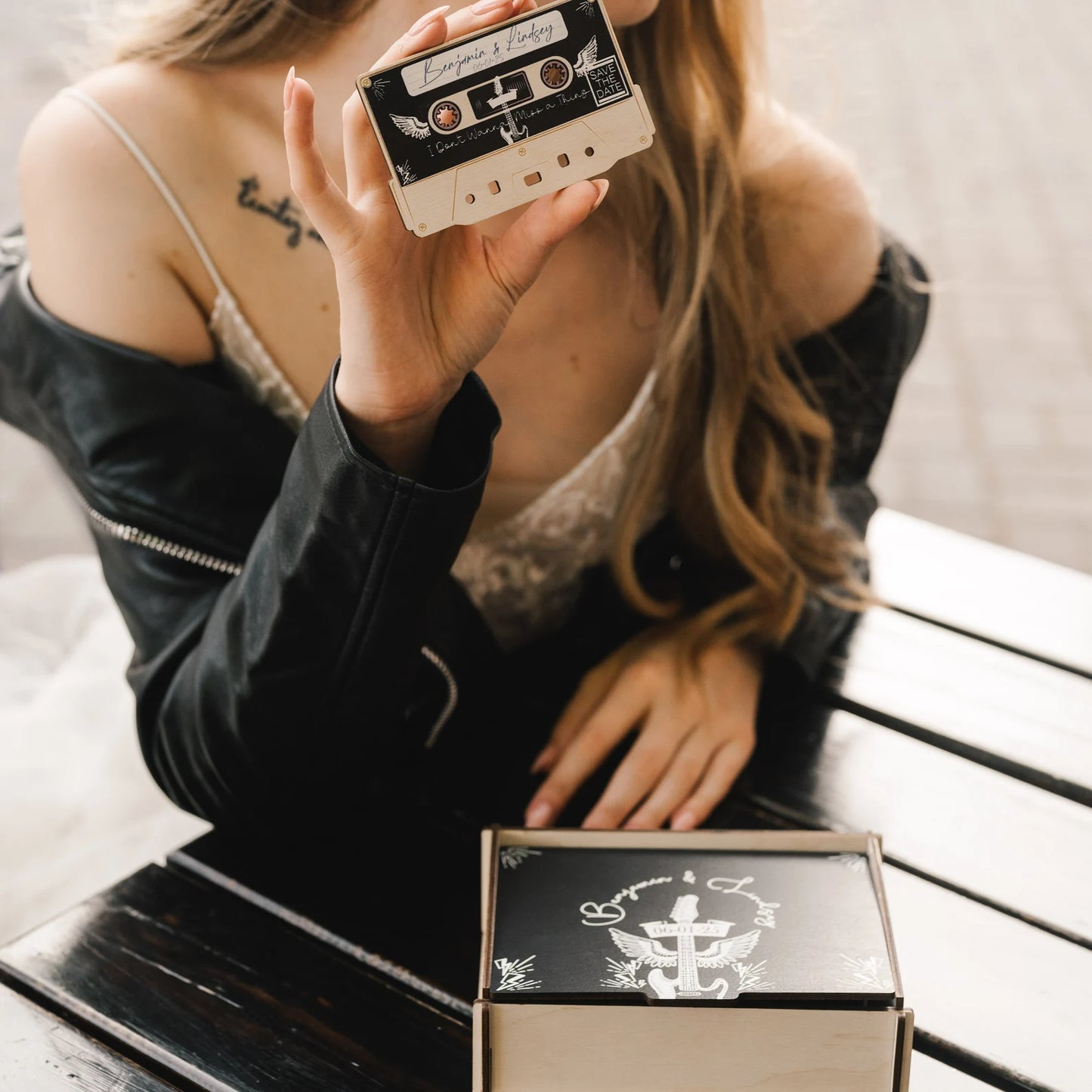 Retro Wedding Record Cassette Tape Save the Dates