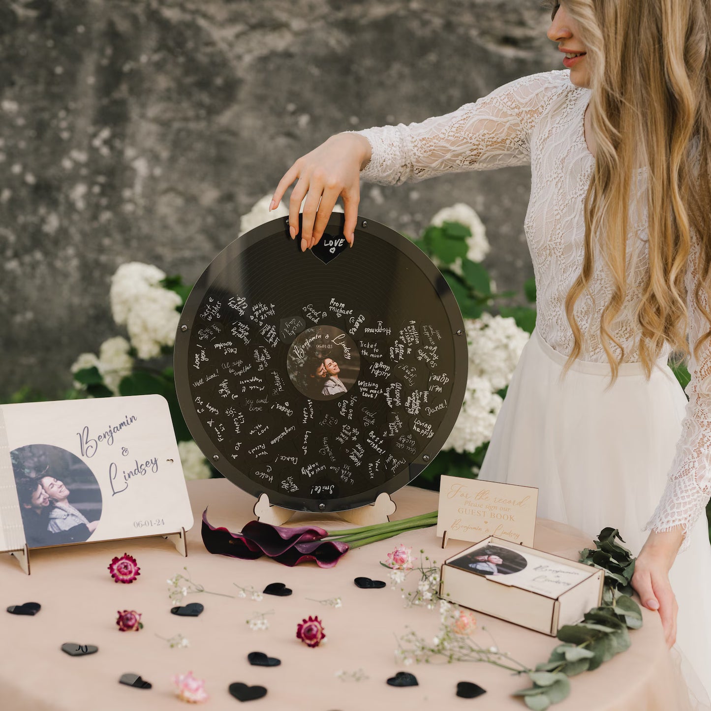 Retro Music Wedding Guest Book Alternative