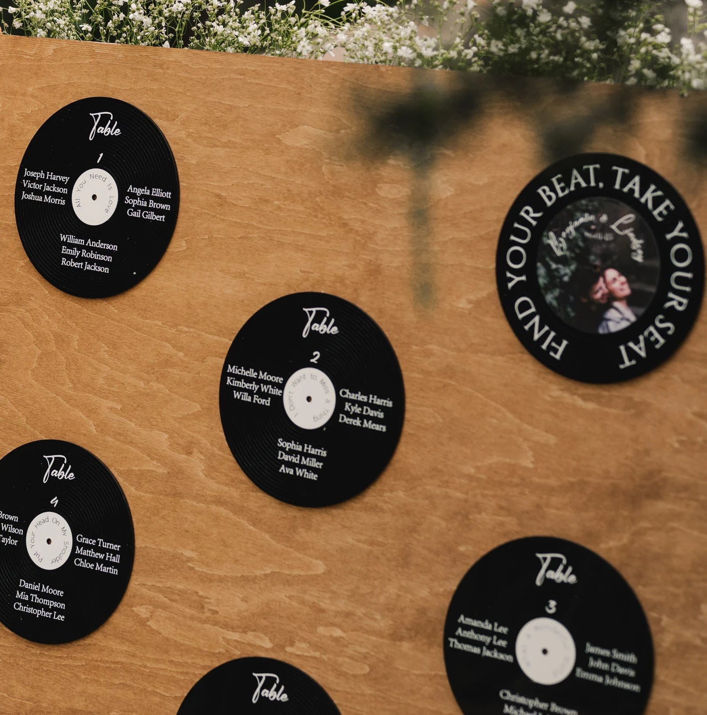 Vinyl Record Wedding Seating Chart