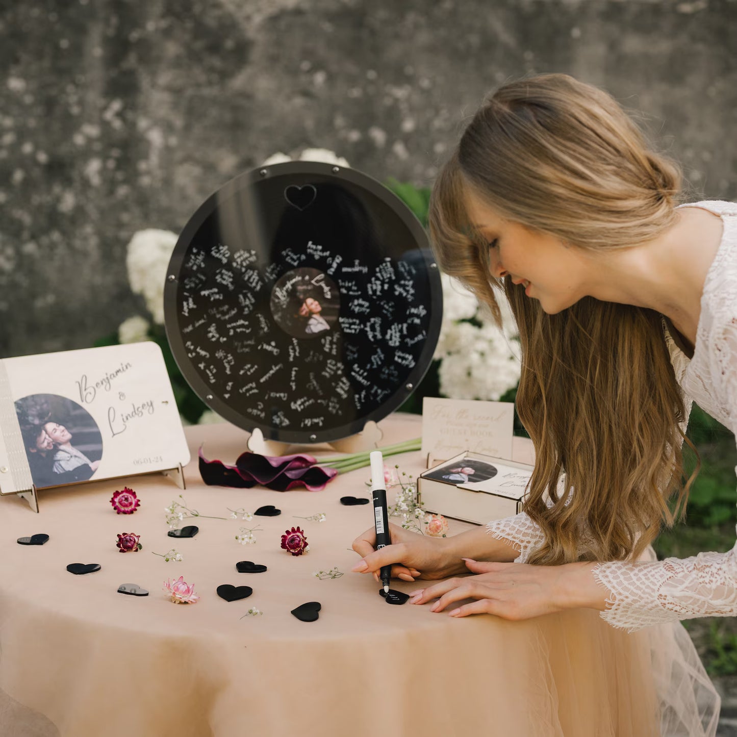 Retro Music Wedding Guest Book Alternative
