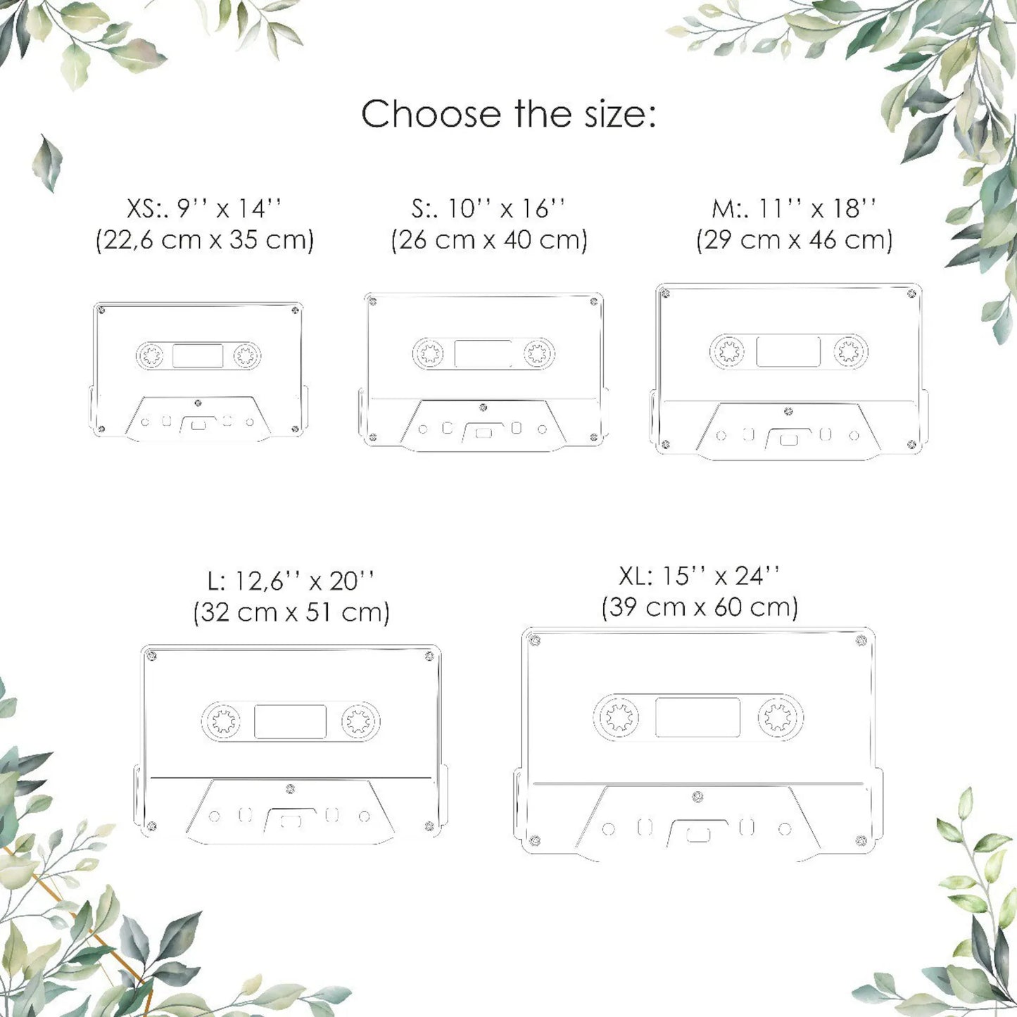 Retro Music Cassette-shaped Wedding Sign