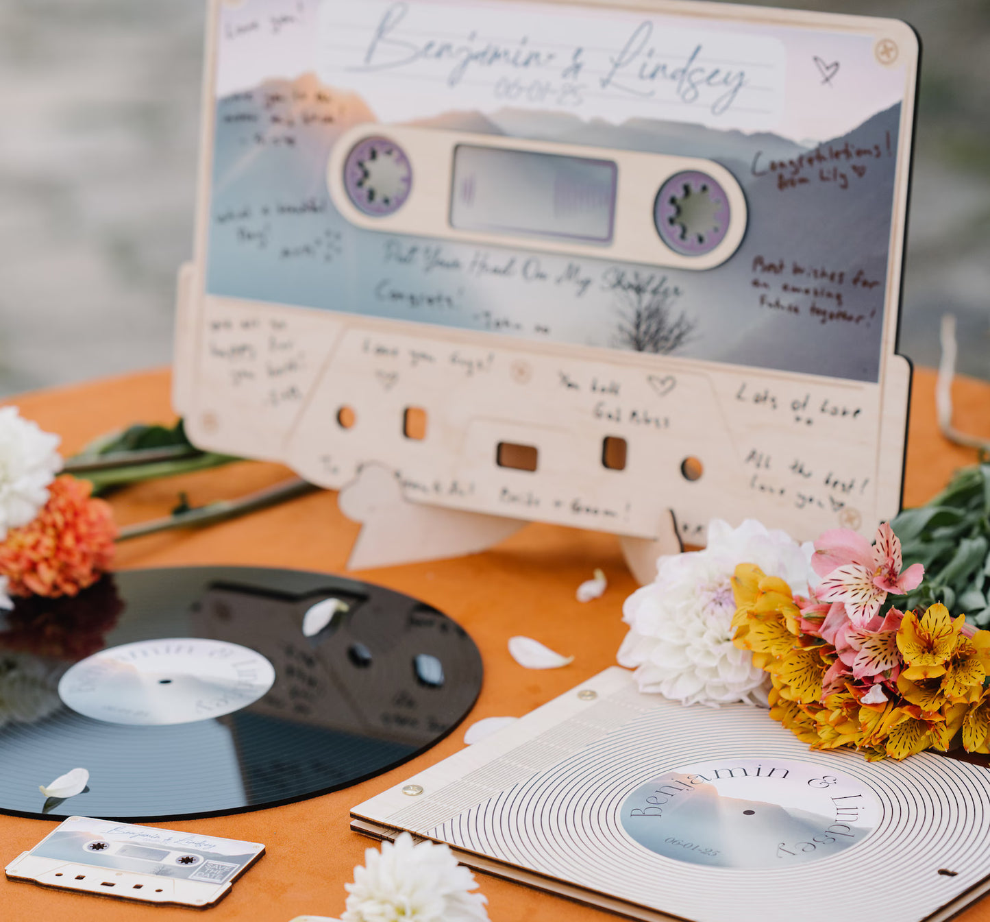 Retro Music Cassette-shaped Wedding Sign