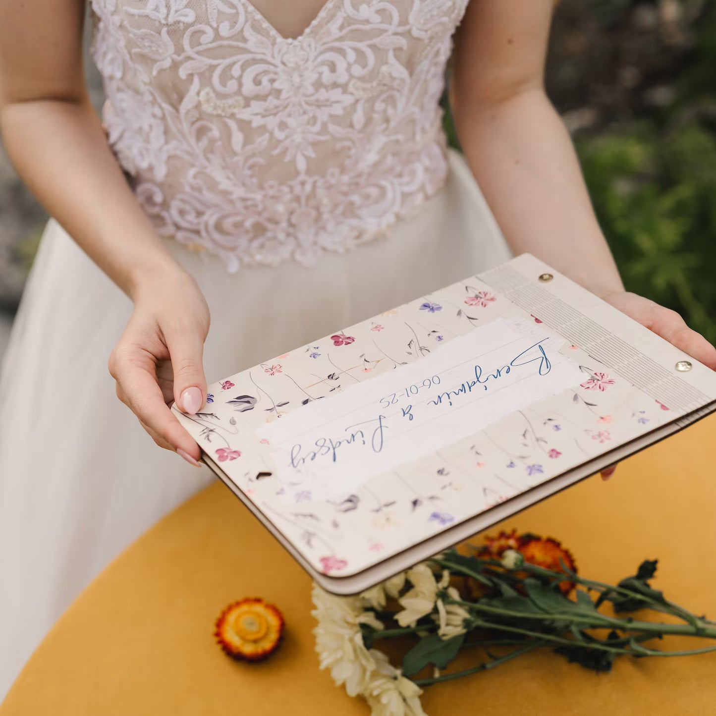 Personalized Retro Wedding Guest Book