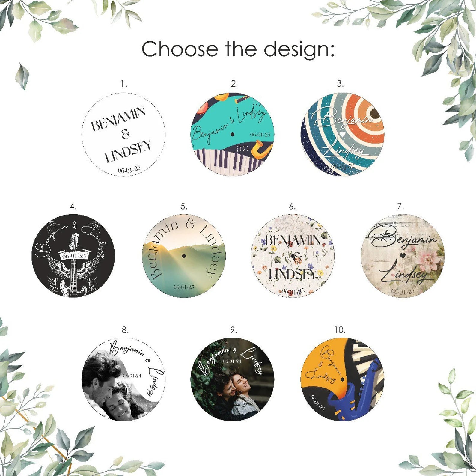 Personalized Wedding Guestbook Alternative: Vinyl Record Guest Book Sign with Record Player Imitation