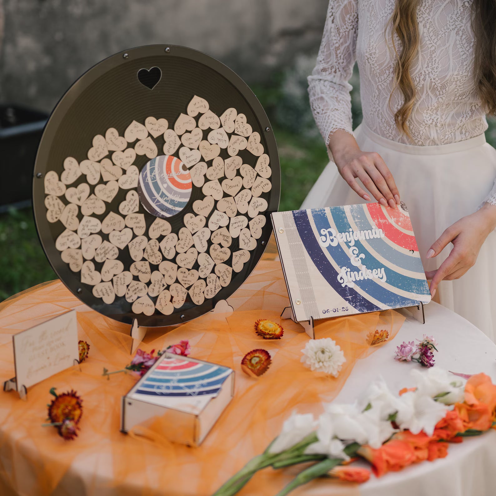 Retro Music Wedding Guest Book Alternative