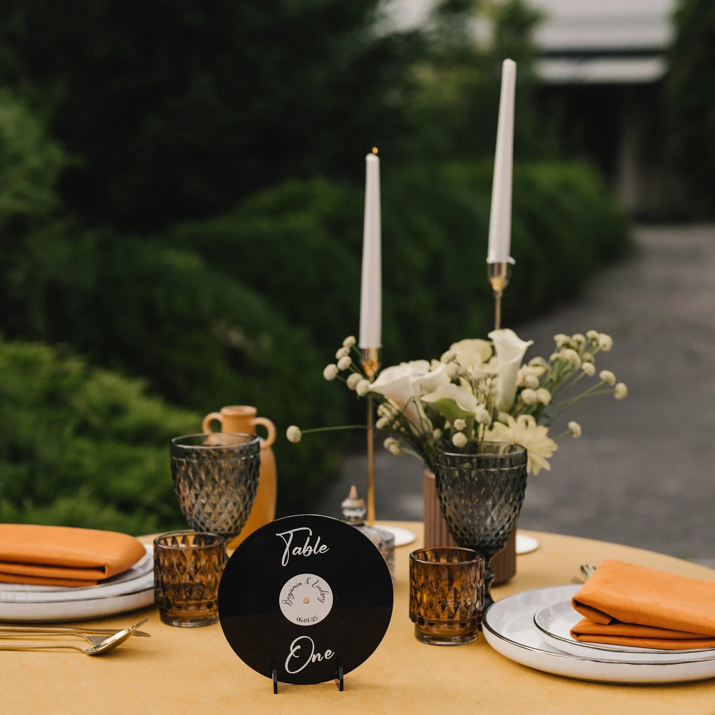 Vinyl Record Wedding Table Numbers