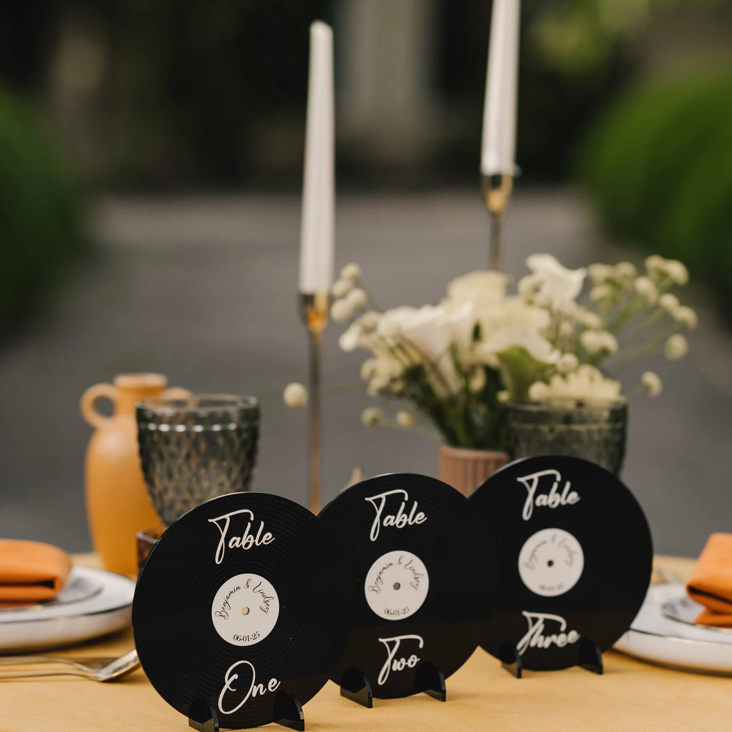 Vinyl Record Wedding Table Numbers