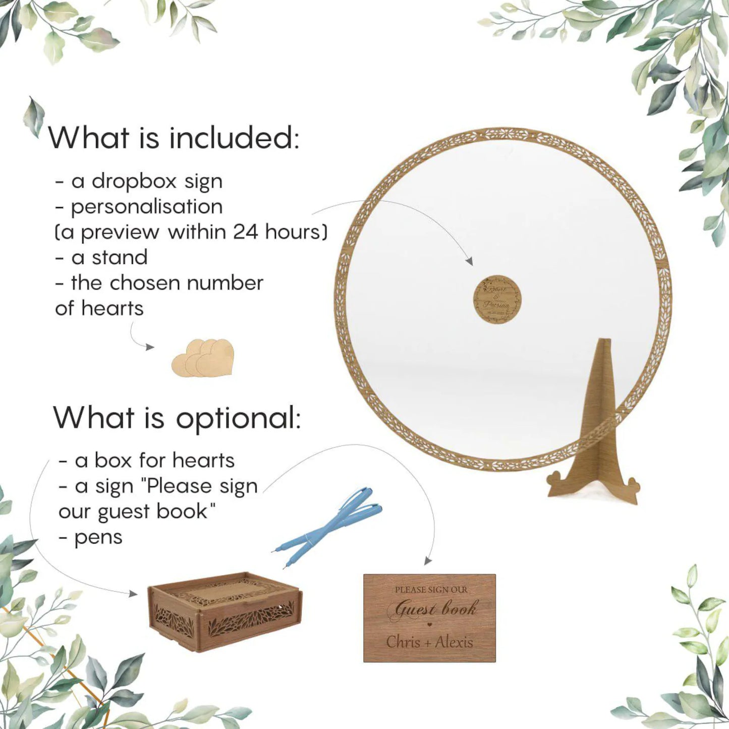 Rustic Wedding Drop Box Guest Book Alternative