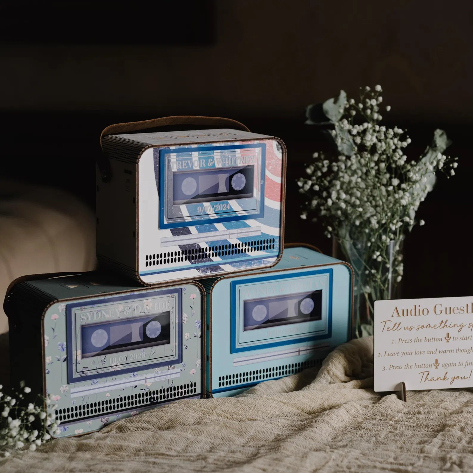 Audio Guest Book Alternative for Retro Music Wedding