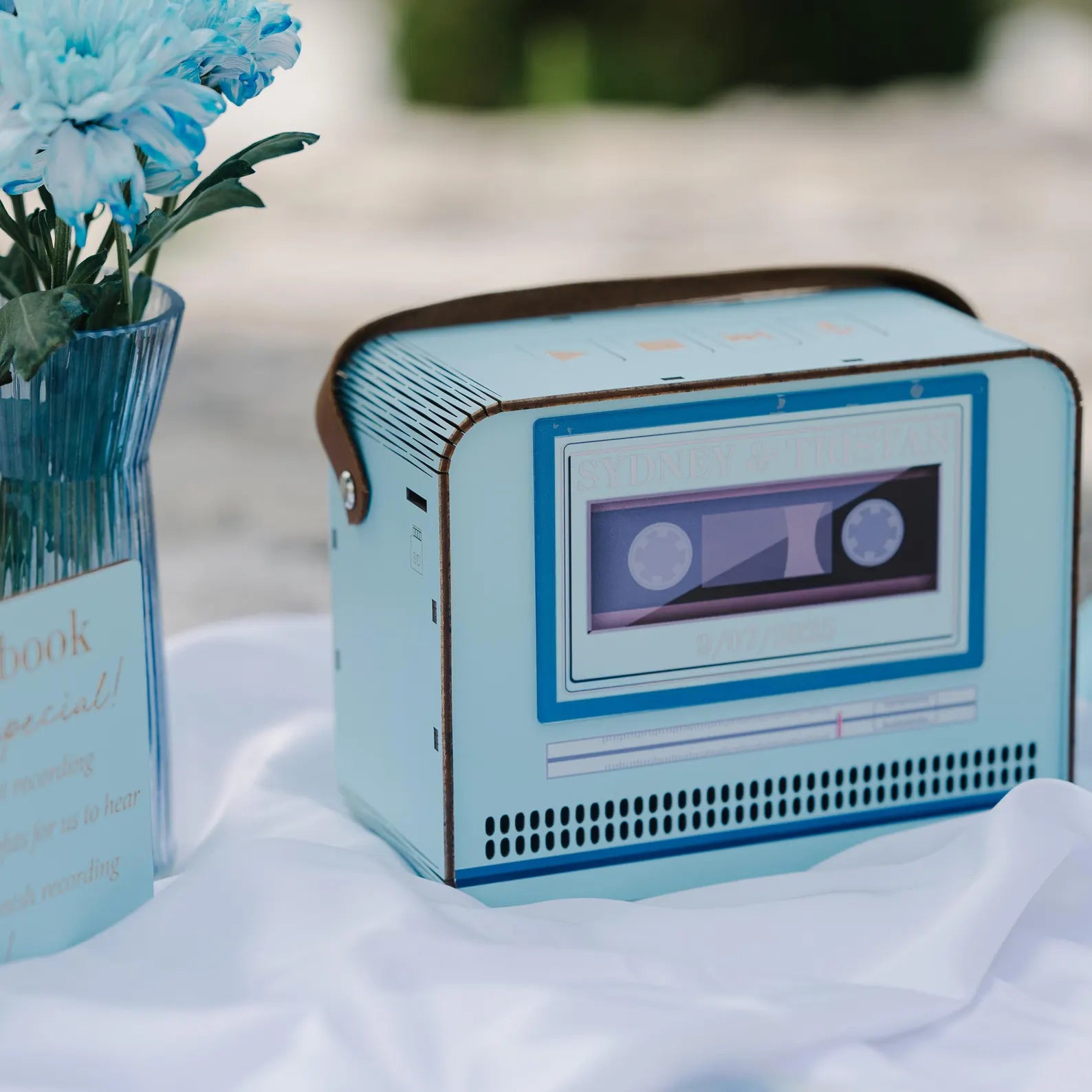 Audio Guest Book Alternative for Retro Music Wedding