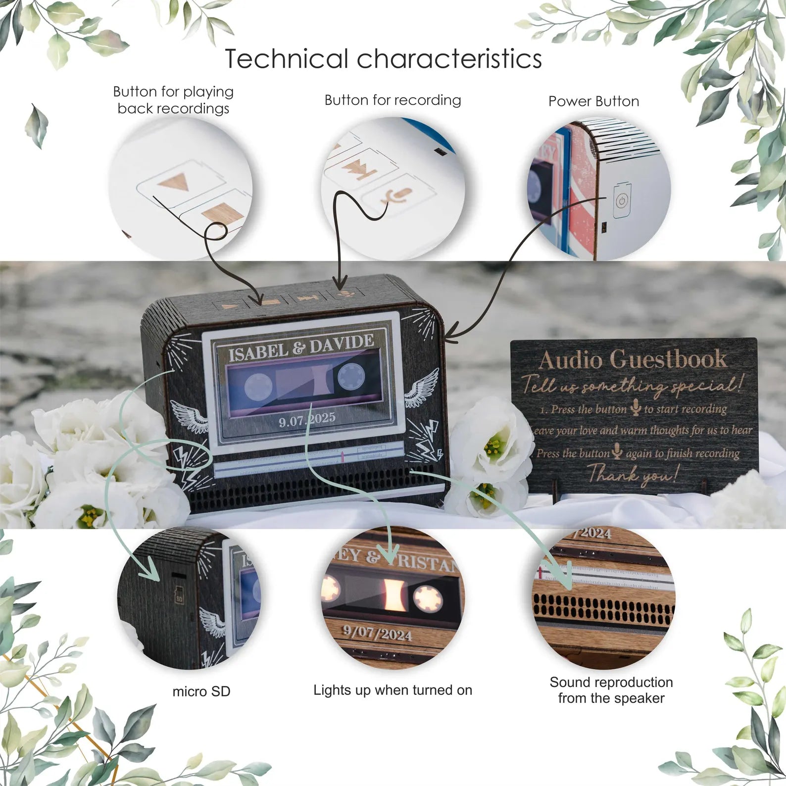 Audio Guest Book Alternative for Retro Music Wedding