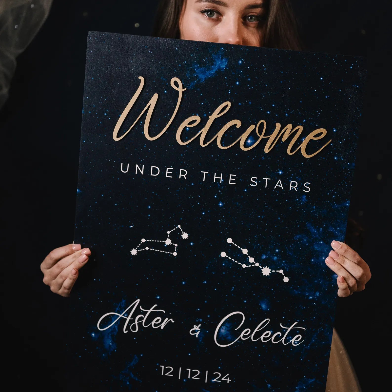 Personalized Celestial Wedding Welcome Sign