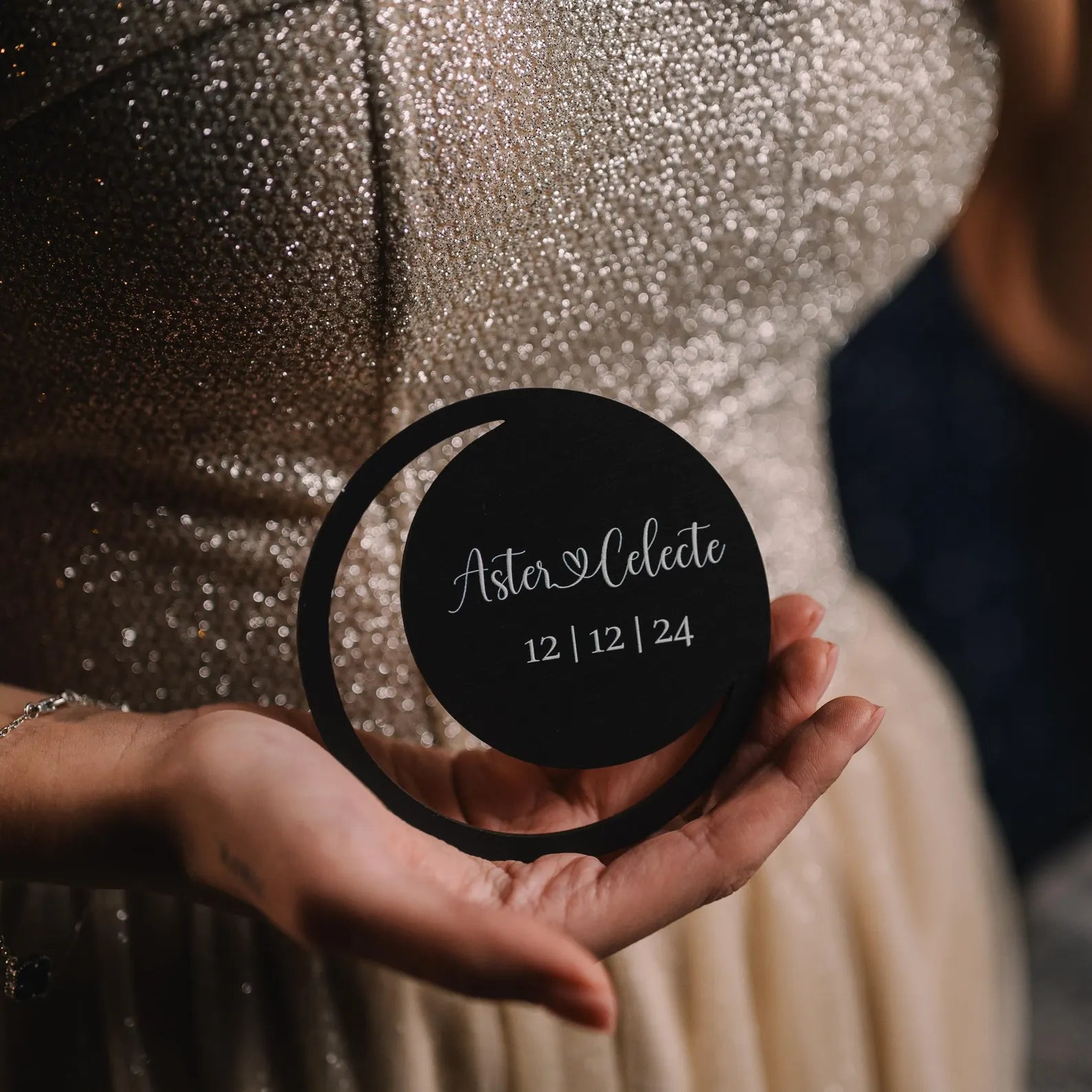 Personalized Celestial Wedding Coasters, Wedding Favors for Guests