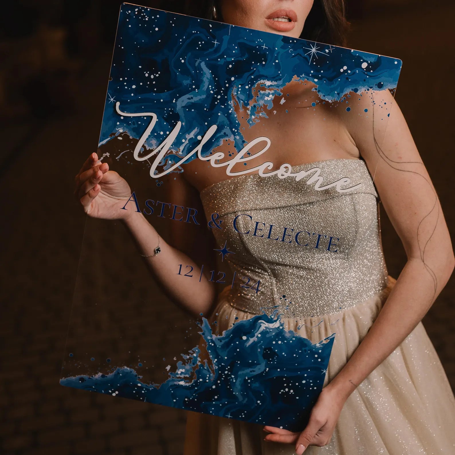 Personalized Celestial Wedding Welcome Sign