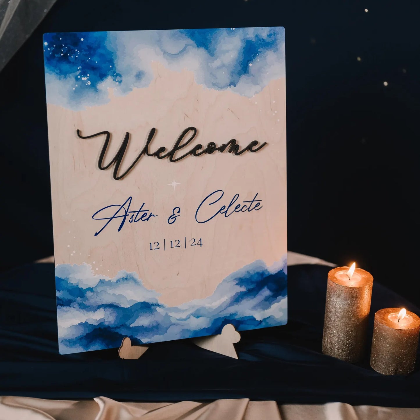 Personalized Celestial Wedding Welcome Sign