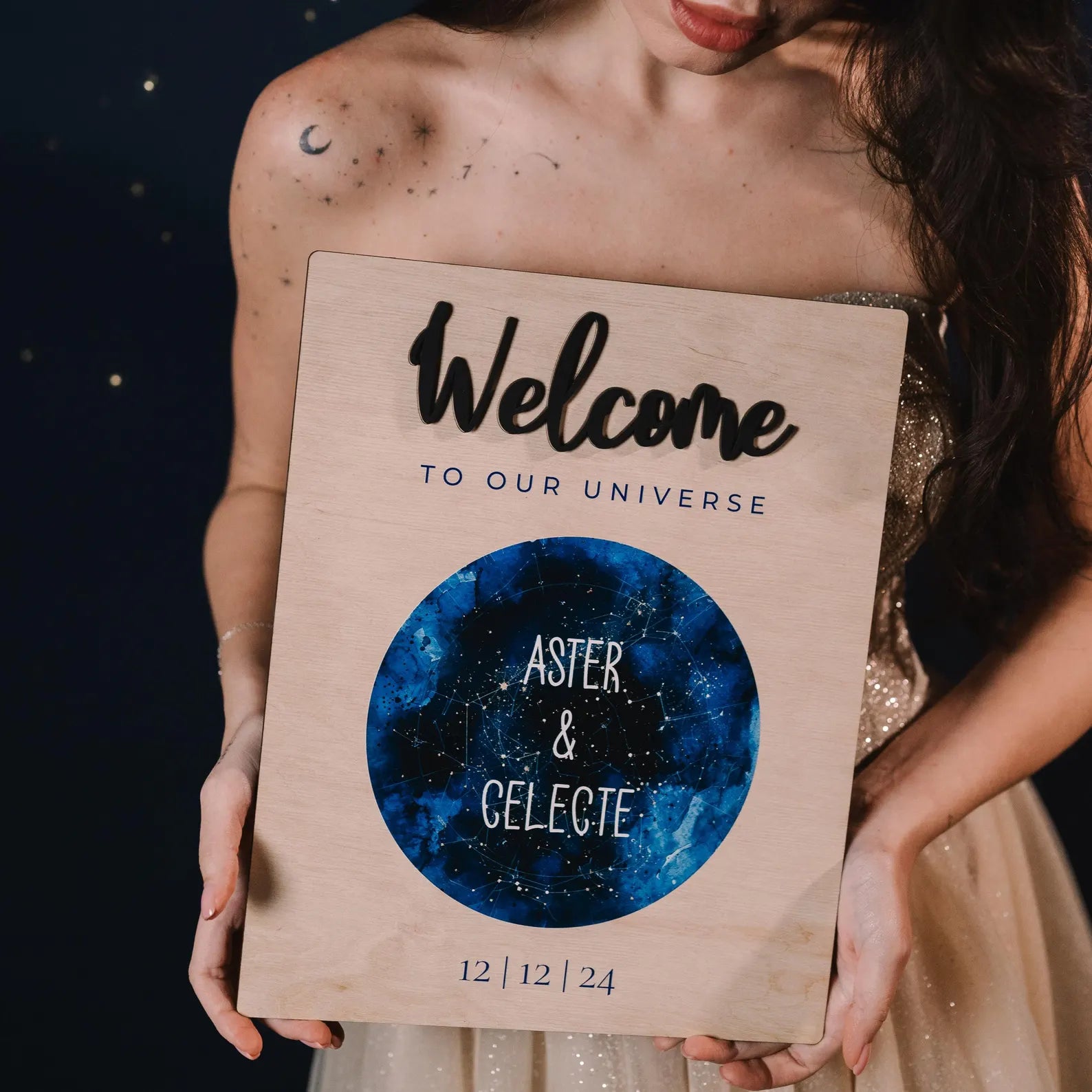 Personalized Celestial Wedding Welcome Sign