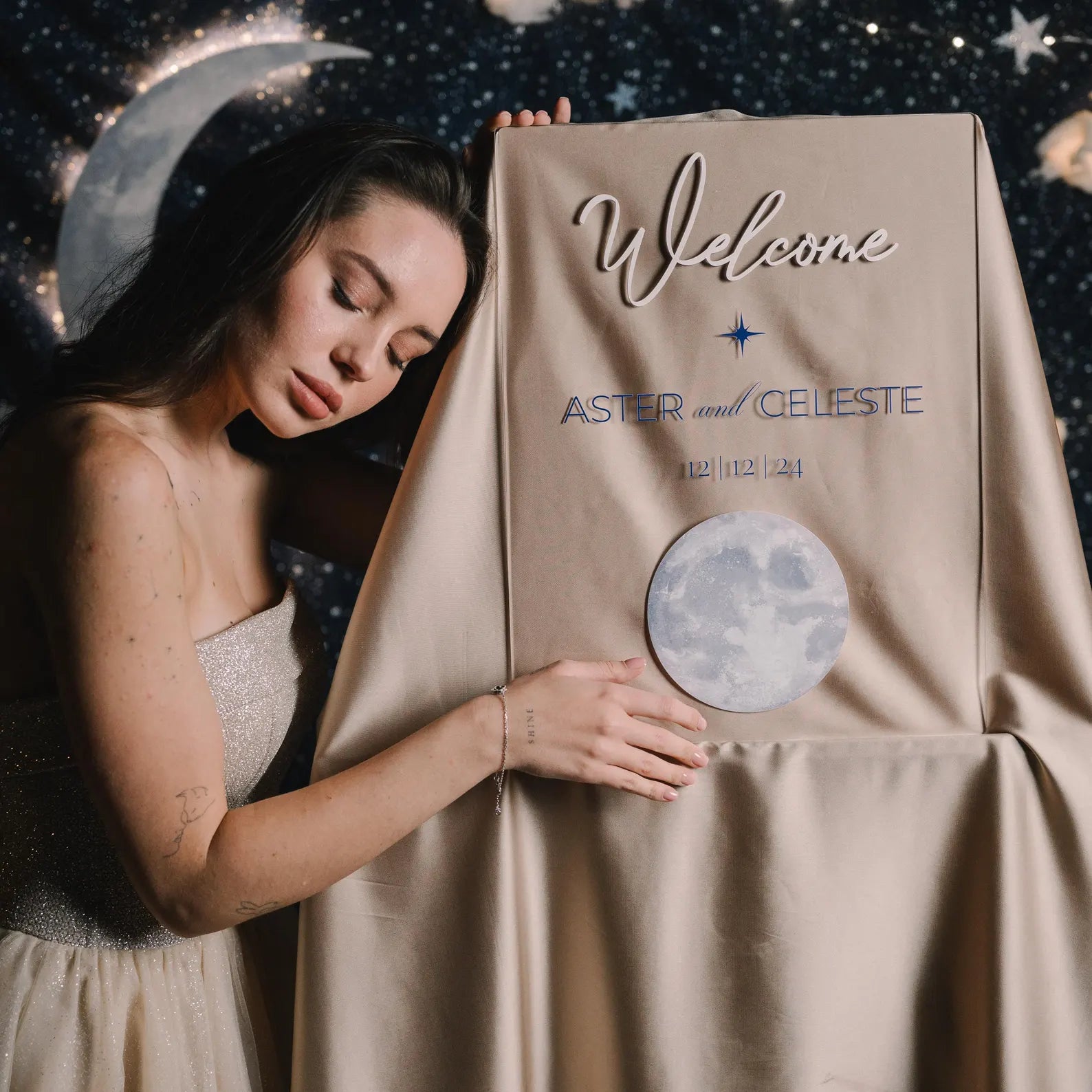 Personalized Celestial Wedding Welcome Sign