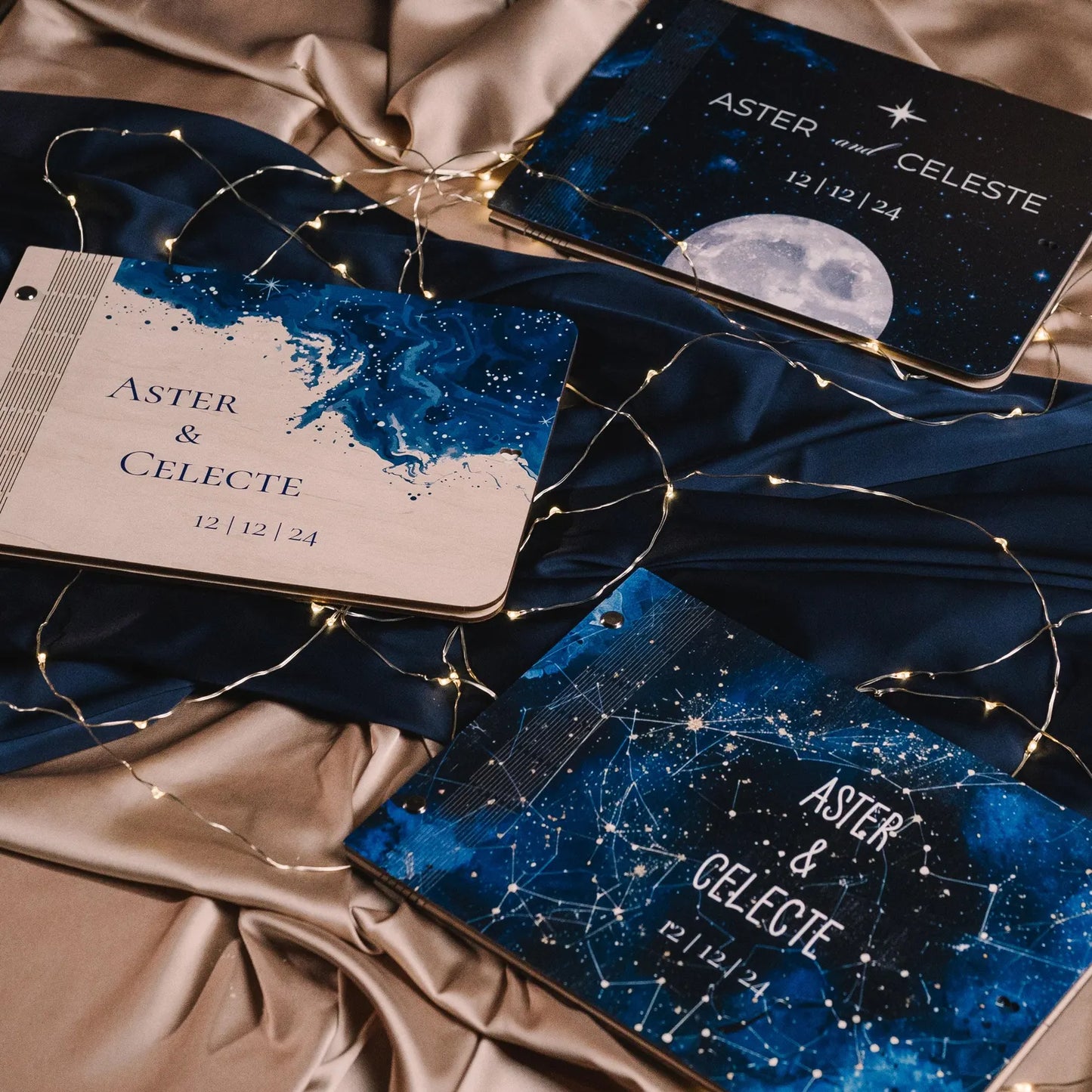 Personalized Celestial Wedding Guest Book