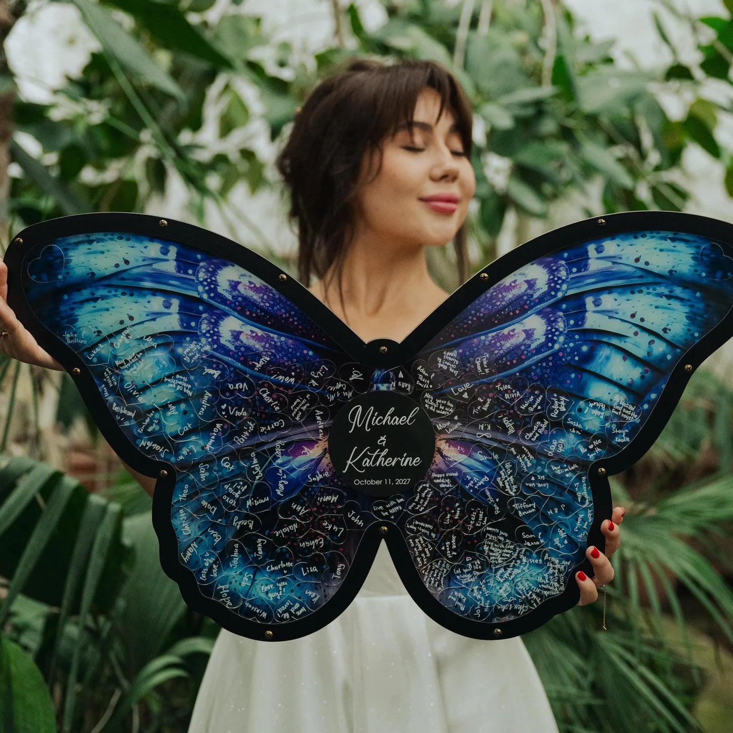 Butterfly Wedding Guest Book Alternative for Tropical Wedding