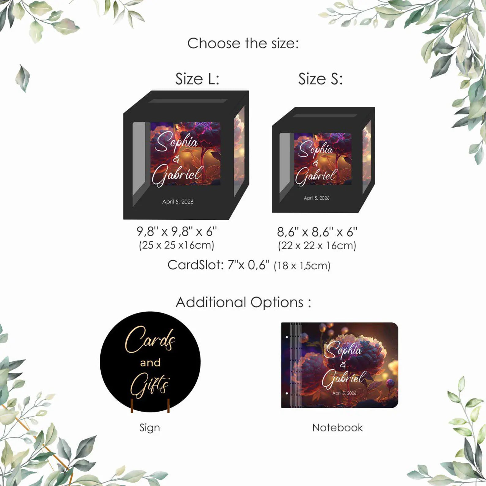 Personalized Card Box for Destination & Tropical Wedding