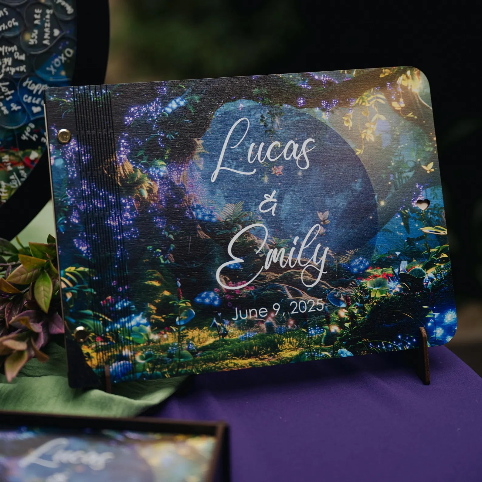 Livre d'or personnalisé pour mariage tropical ou mariage à destination exotique