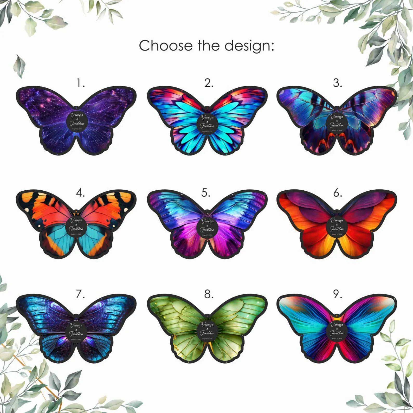 Butterfly Wedding Guest Book Alternative for Tropical Wedding