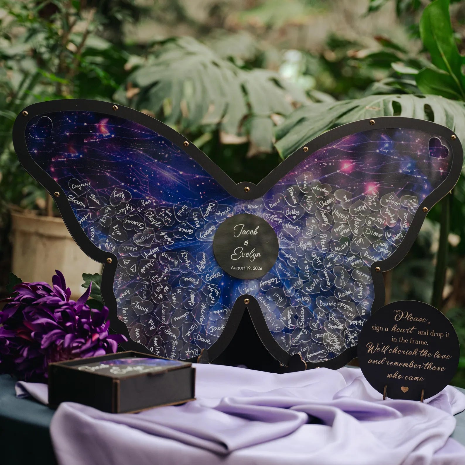 Butterfly Wedding Guest Book Alternative for Tropical Wedding
