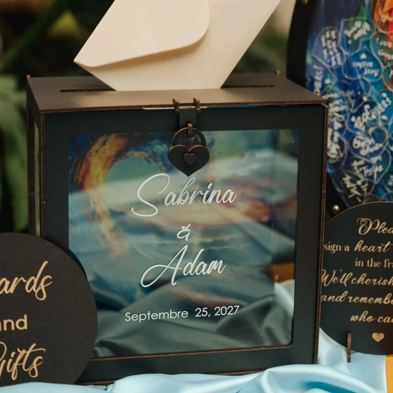 Personalized Card Box for Destination & Tropical Wedding