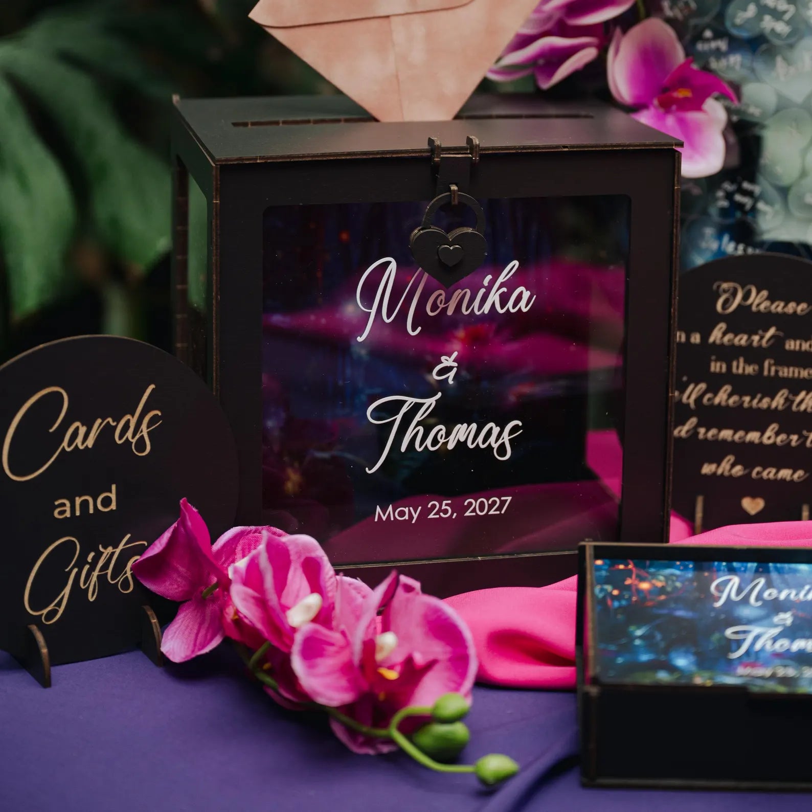 Personalized Card Box for Destination & Tropical Wedding
