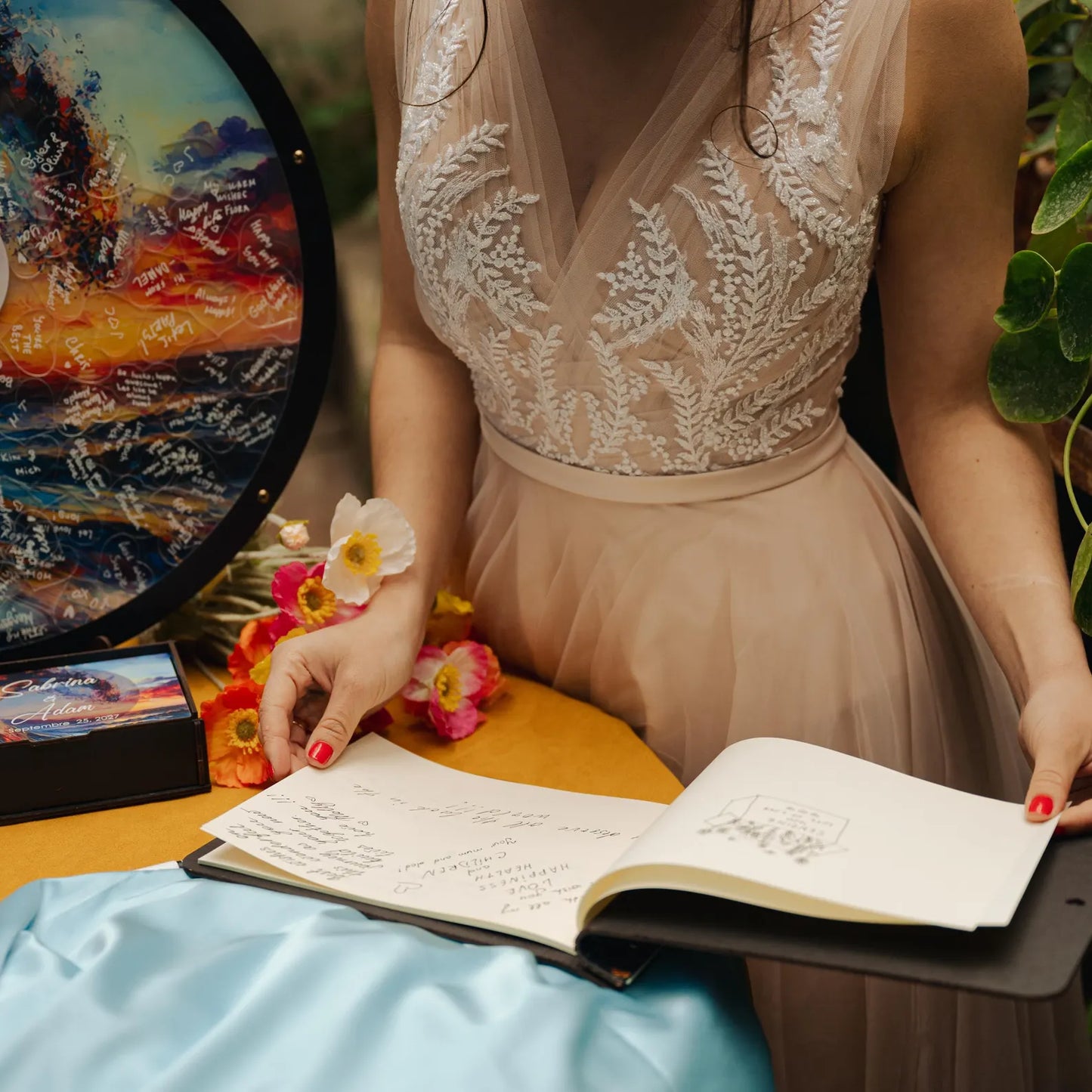 Personalized Wedding Guest Book for Tropical & Destination Wedding